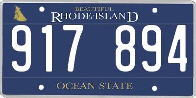 RI license plate 917894