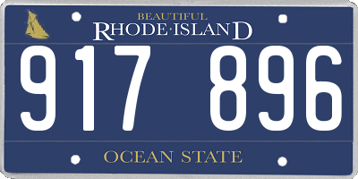 RI license plate 917896