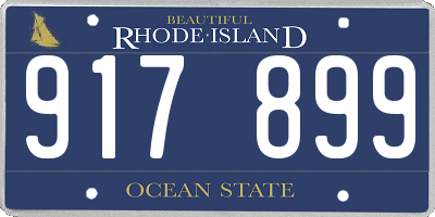 RI license plate 917899