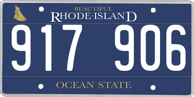 RI license plate 917906