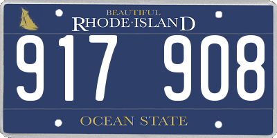 RI license plate 917908