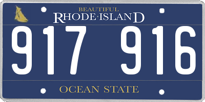 RI license plate 917916