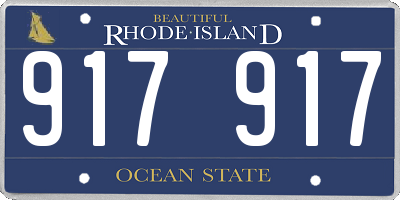 RI license plate 917917