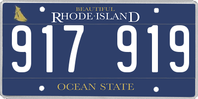 RI license plate 917919