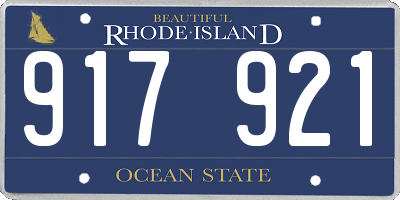 RI license plate 917921