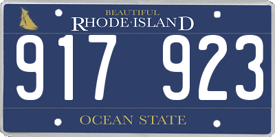 RI license plate 917923