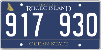 RI license plate 917930