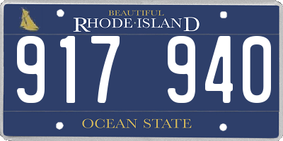 RI license plate 917940