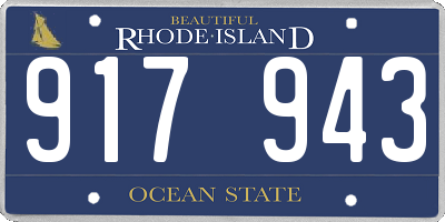RI license plate 917943