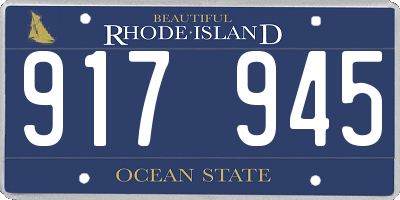 RI license plate 917945