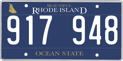 RI license plate 917948