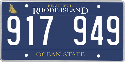 RI license plate 917949