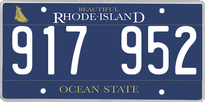 RI license plate 917952