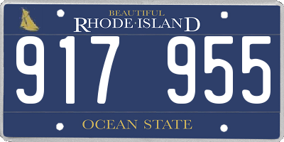 RI license plate 917955