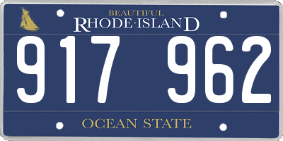 RI license plate 917962