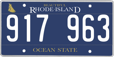 RI license plate 917963