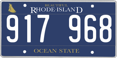 RI license plate 917968