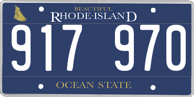 RI license plate 917970