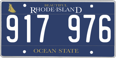 RI license plate 917976