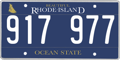 RI license plate 917977