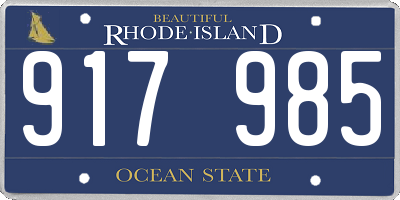 RI license plate 917985