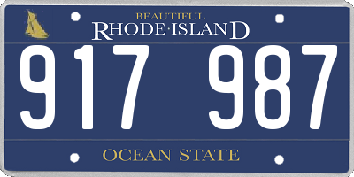 RI license plate 917987