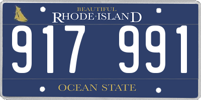 RI license plate 917991