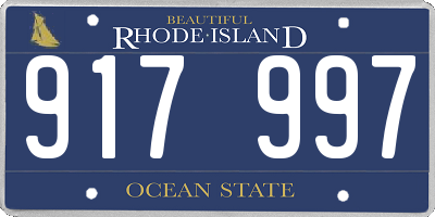 RI license plate 917997