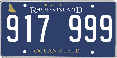 RI license plate 917999