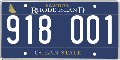 RI license plate 918001