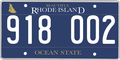 RI license plate 918002