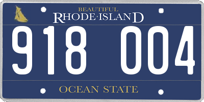 RI license plate 918004