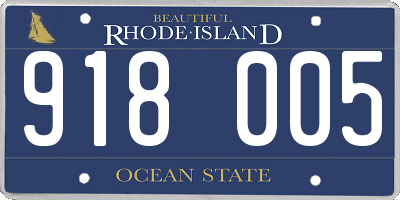 RI license plate 918005