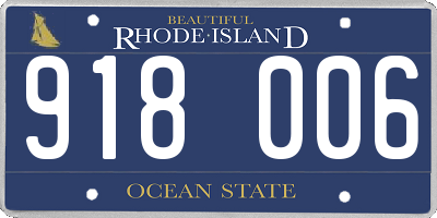 RI license plate 918006