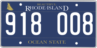 RI license plate 918008