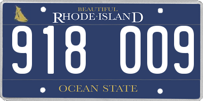 RI license plate 918009