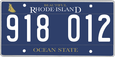 RI license plate 918012