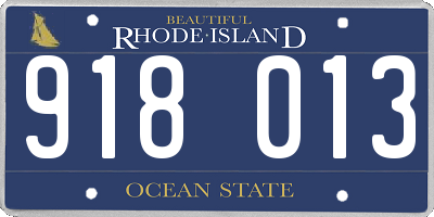 RI license plate 918013