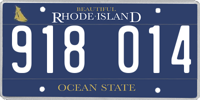 RI license plate 918014