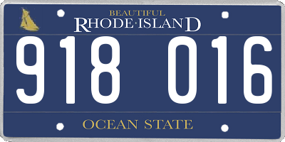 RI license plate 918016
