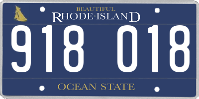 RI license plate 918018