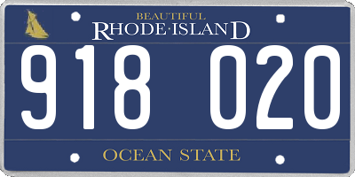RI license plate 918020