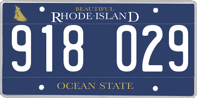 RI license plate 918029