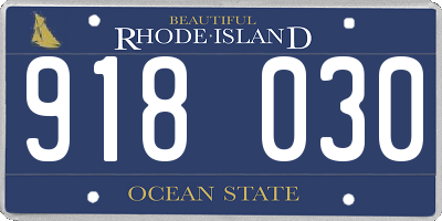 RI license plate 918030