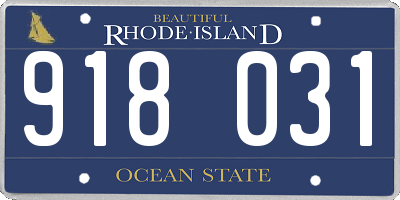 RI license plate 918031