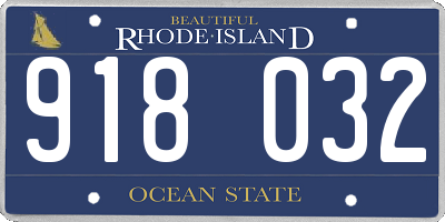 RI license plate 918032