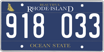 RI license plate 918033