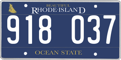 RI license plate 918037