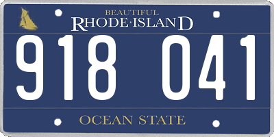 RI license plate 918041