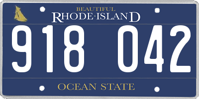 RI license plate 918042